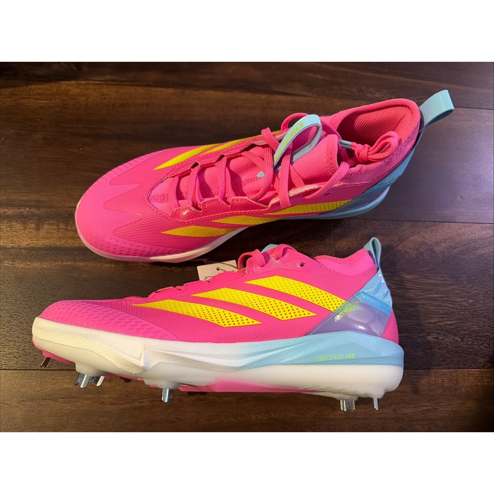 New Nike Adidas Adizero Instinct+ 2.0 Metal Softball Cleats Size 10 Blue Pink